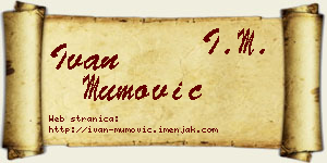 Ivan Mumović vizit kartica